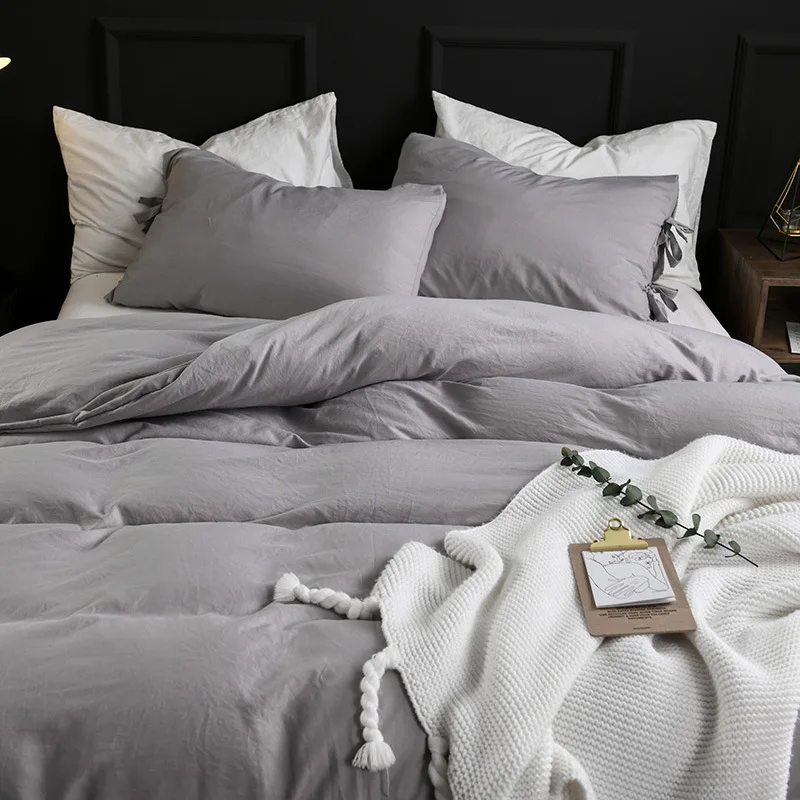 3Pcs Classic White and Gray Bedding Set with Pillow Shams Luxury Wrinkle Free Duvet Cover Soft Bed Linen King Queen Double Twin
3Pcs Classic White and Gray Bedding Set with Pillow Shams Luxury Wrinkle Free Duvet Cover Soft Bed Linen King Queen Double Twin