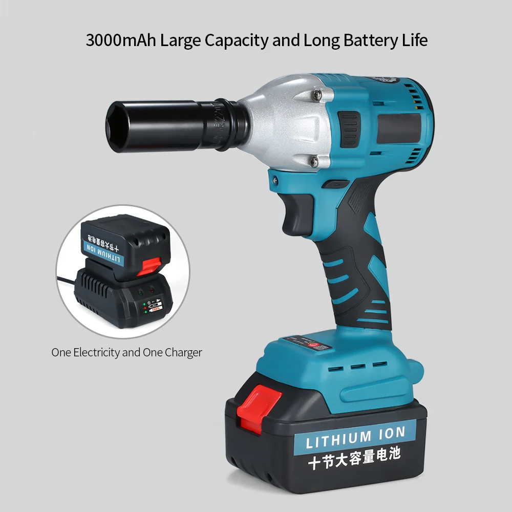 NL721 Brushless Electric Impact Wrench Rechargeable Cordless Impact Wrench 2600mAh Power Tool for Disassembly Drill Installation
NL721 Brushless Electric Impact Wrench Rechargeable Cordless Impact Wrench 2600mAh Power Tool for Disassembly Drill Installation