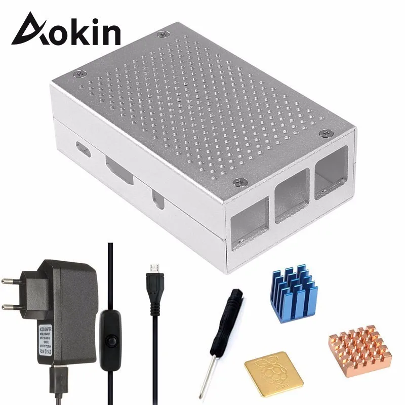 For Raspberry Pi 4 3 Aluminum Case , Metal Case + Screws + Heat Sink Enclosure Kit For Raspberry Pi 3 Model B 3B+ Case
For Raspberry Pi 4 3 Aluminum Case , Metal Case + Screws + Heat Sink Enclosure Kit For Raspberry Pi 3 Model B 3B+ Case