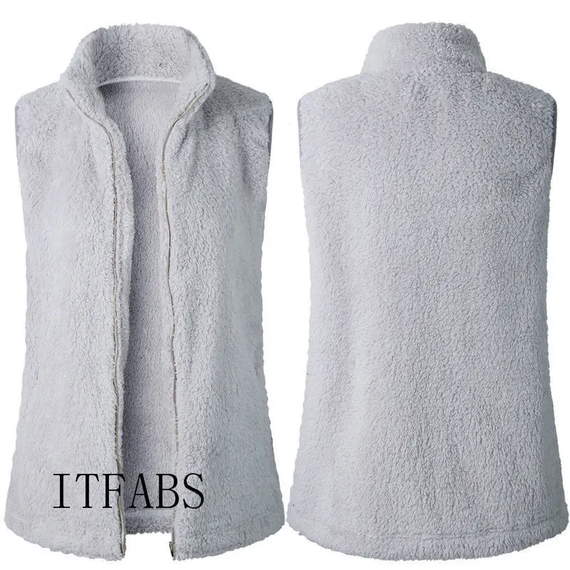 New Women Winter Warm Vest Outwear Casual Faux Fur Zip Up Sherpa Loose Jacket Sleeveless Coat Fashion Streetwear
New Women Winter Warm Vest Outwear Casual Faux Fur Zip Up Sherpa Loose Jacket Sleeveless Coat Fashion Streetwear