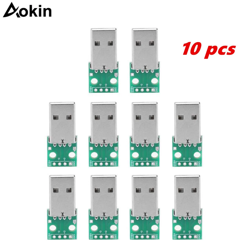 USB to DIP Board USB Type A Male Plug to DIP Adapter Board 4 Pin 2.54mm Pitch Adapter for DIY USB Power Supply Breadboard
USB to DIP Board USB Type A Male Plug to DIP Adapter Board 4 Pin 2.54mm Pitch Adapter for DIY USB Power Supply Breadboard