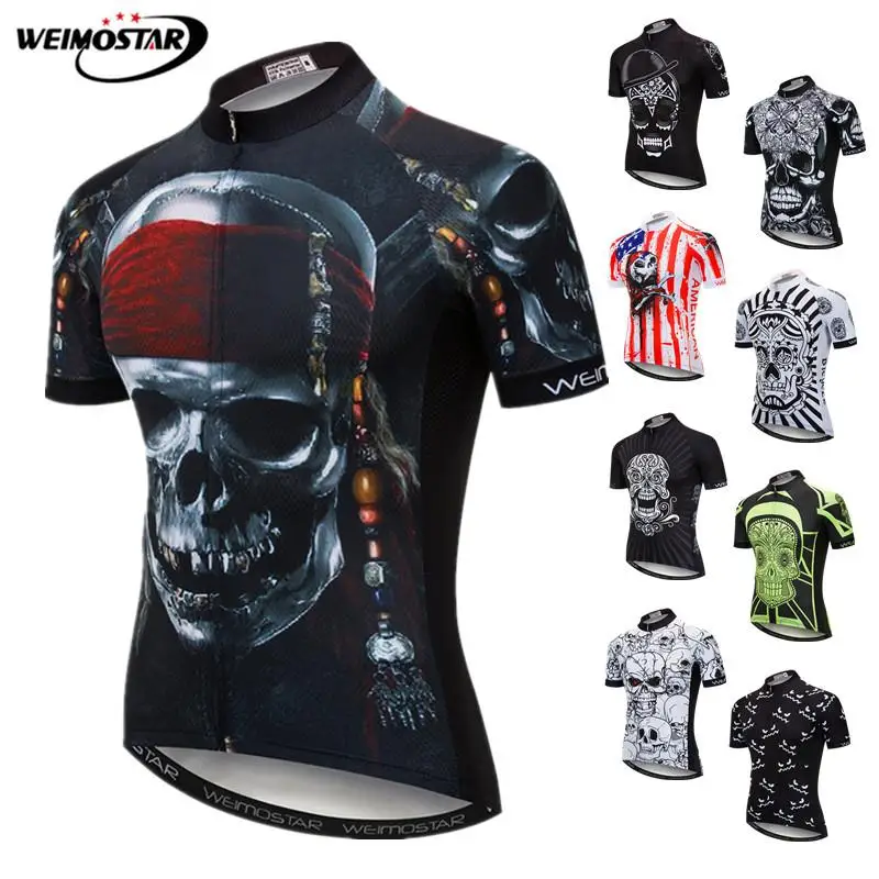 Weimostar Brand Quick Dry Skull Cycling Jersey Short Sleeve Summer Men's Bicycle Shirt Cycling Wear Racing mtb Bike Jersey Tops
Weimostar Brand Quick Dry Skull Cycling Jersey Short Sleeve Summer Men's Bicycle Shirt Cycling Wear Racing mtb Bike Jersey Tops