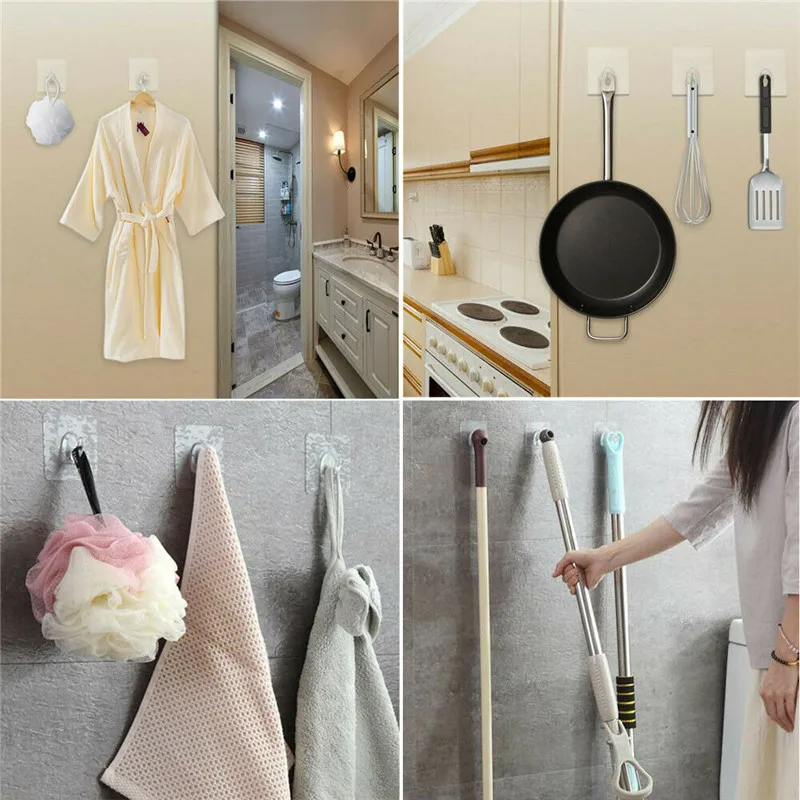 All-purpose Anti-skid Hook Hanger Plastic Reusable Strong Sticky Traceless Transparent Wall Sucker Hook Home Storage Organizater
All-purpose Anti-skid Hook Hanger Plastic Reusable Strong Sticky Traceless Transparent Wall Sucker Hook Home Storage Organizater