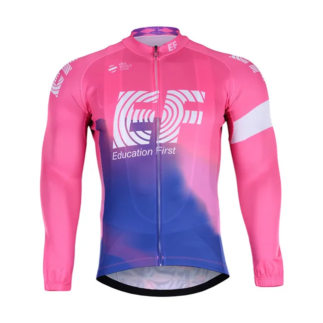 Зимняя Флисовая теплая одежда 2019 EF eduation FIRST PRO TEAM ONLY с длинным рукавом ROPA CICLISMO