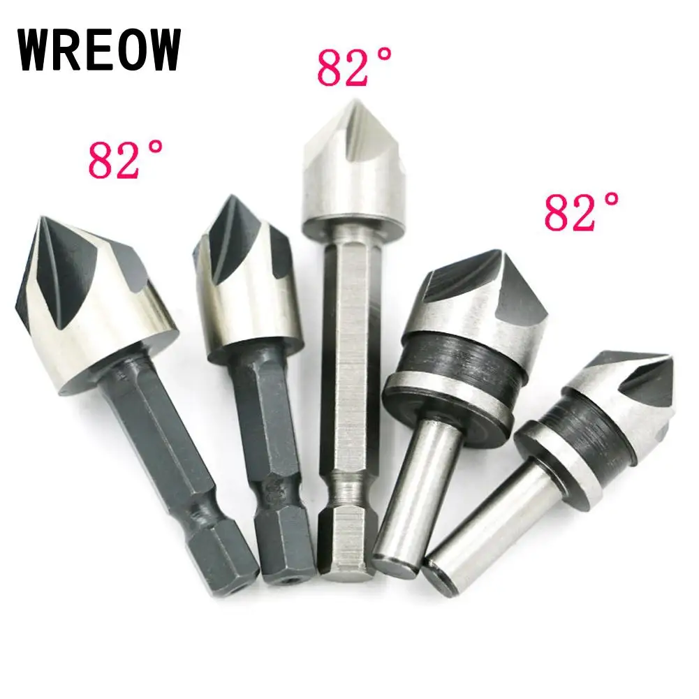 5pcs 82 Degree Chamfer Angle HSS 5 Flute Countersink Woodworking Tools Practical Durable Drill Bit Set Tool for Deburring
5pcs 82 Degree Chamfer Angle HSS 5 Flute Countersink Woodworking Tools Practical Durable Drill Bit Set Tool for Deburring