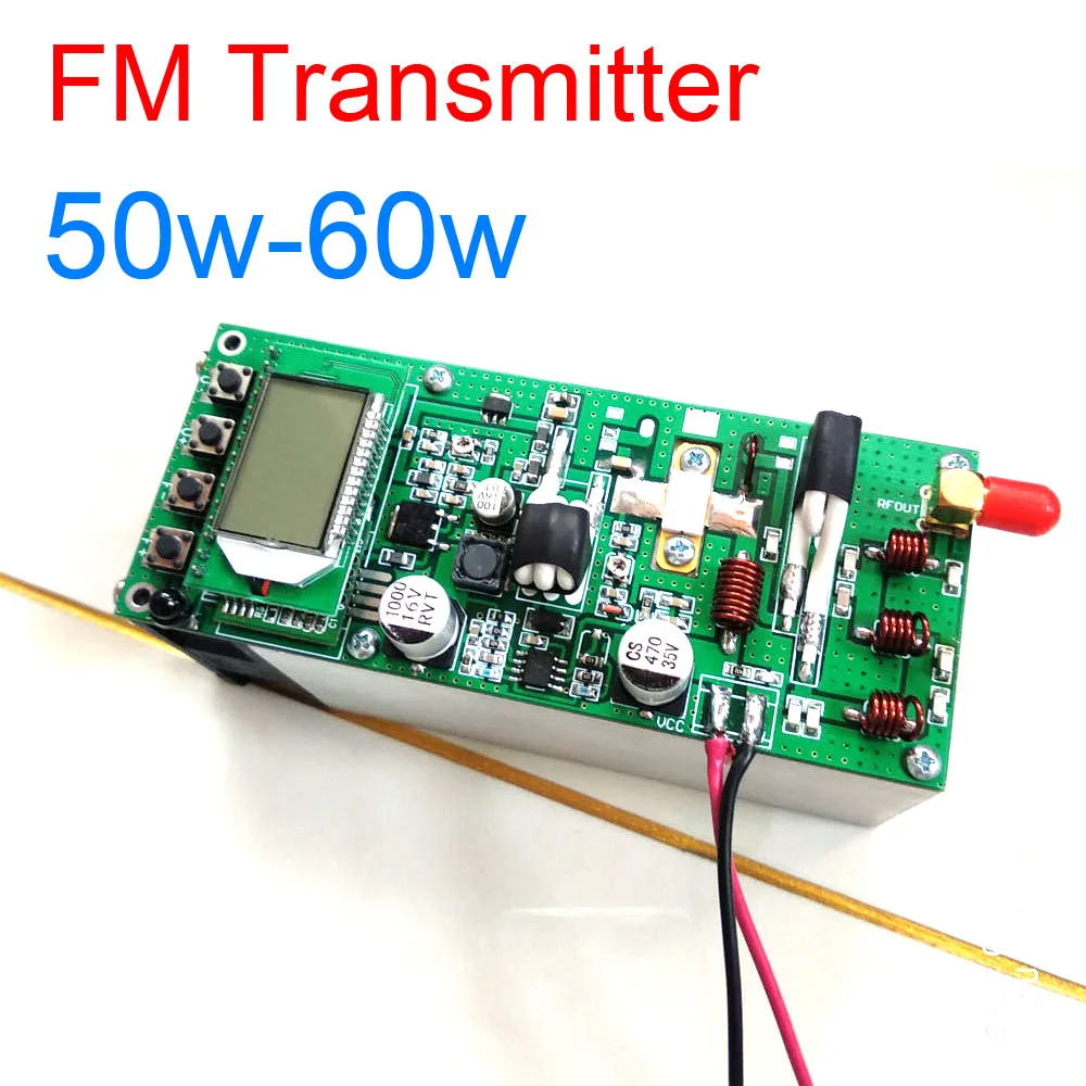 Digital LCD Display FM Transmitter 50W Frequency: 87-108MHz Power Amplifier PLL phase-locked loop 50w-60w + heat sink
Digital LCD Display FM Transmitter 50W Frequency: 87-108MHz Power Amplifier PLL phase-locked loop 50w-60w + heat sink