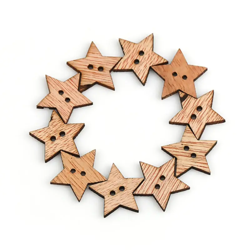 100PCs Natural Color Wooden Sewing Button Scrapbooking Garment DIY Accessory Two Holes Pentagram Star 19mm( 6/8") x 18mm( 6/8")
100PCs Natural Color Wooden Sewing Button Scrapbooking Garment DIY Accessory Two Holes Pentagram Star 19mm( 6/8") x 18mm( 6/8")