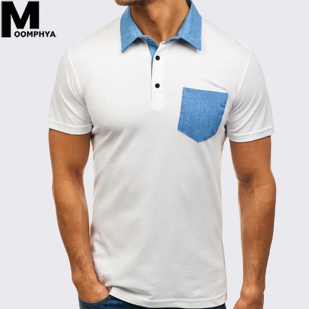Moomphya 2019 New Patchwork color collar short sleeve polo shirt men Chest pocket casual polo shirt Summer tops tee shirt men
Moomphya 2019 New Patchwork color collar short sleeve polo shirt men Chest pocket casual polo shirt Summer tops tee shirt men
