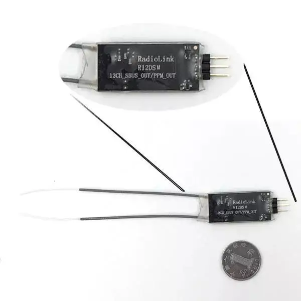 Приемник LeadingStar Radiolink R12DSM 2 4G 12CH DSSS приемник FHSS для передатчика AT9 AT9S AT10 AT10II|Детали и