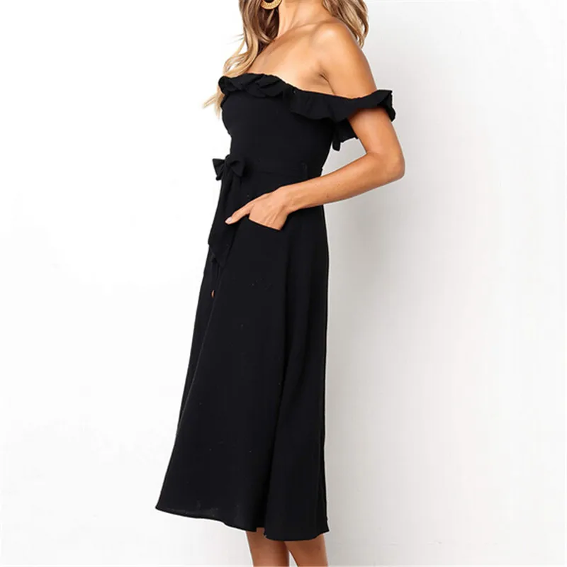 Summer Women's Boho Short Sleeve Dress New Sexy Off-shoulder Beach Knee-length Backless Dress Button Casual Formal Sundress S-XL
Summer Women's Boho Short Sleeve Dress New Sexy Off-shoulder Beach Knee-length Backless Dress Button Casual Formal Sundress S-XL