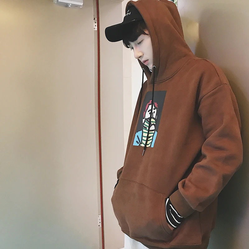 Winter 2020 new Korean version of men's print cap with loose, thick and velvet bottom fake two hoodies
Winter 2020 new Korean version of men's print cap with loose, thick and velvet bottom fake two hoodies