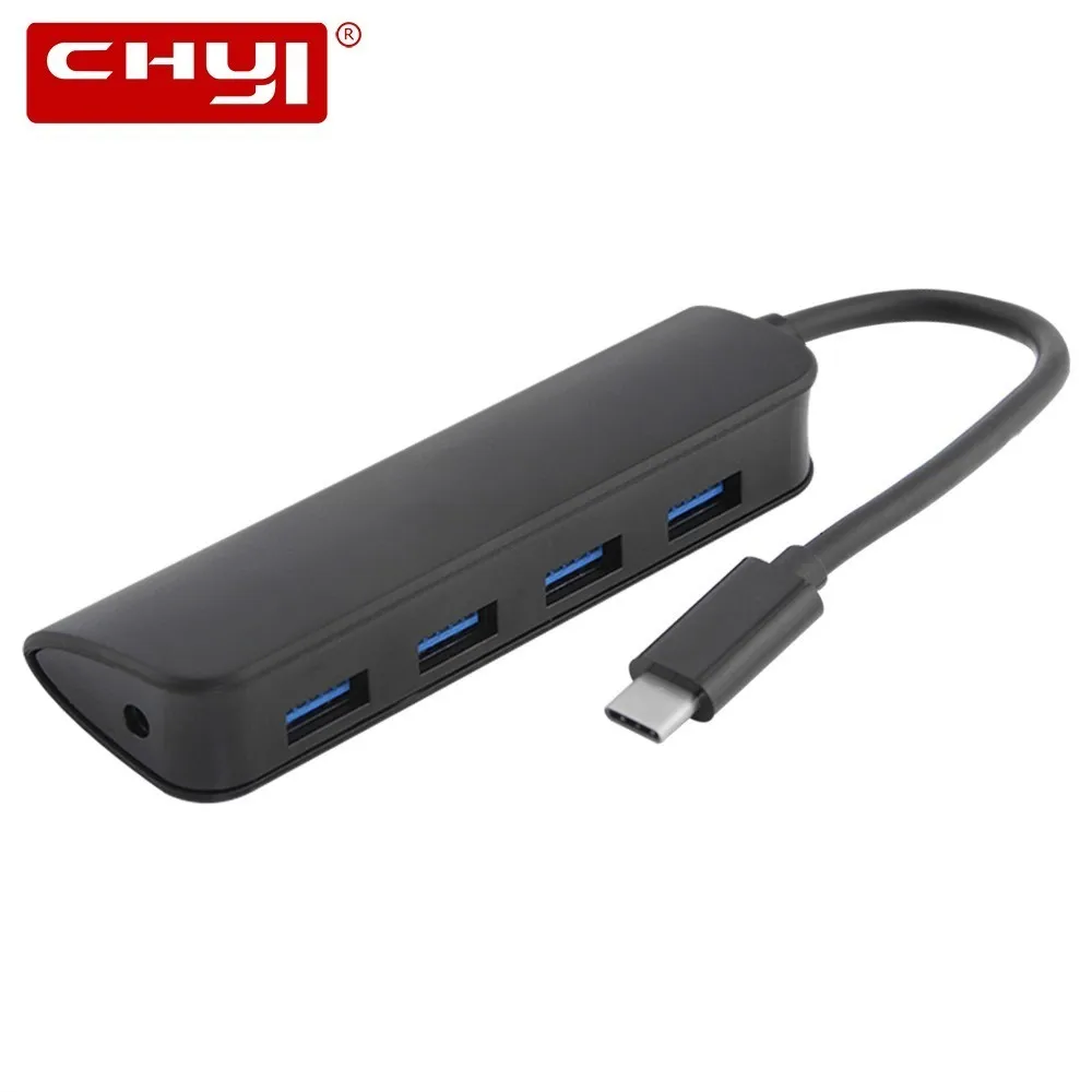 

CHYI USB C концентратор Тип C 3,1 Hub адаптер USB 3,0 4 Порты сплиттер с Мощность Интерфейс для Macbook Компьютерные аксессуары usb-хаб 3,0