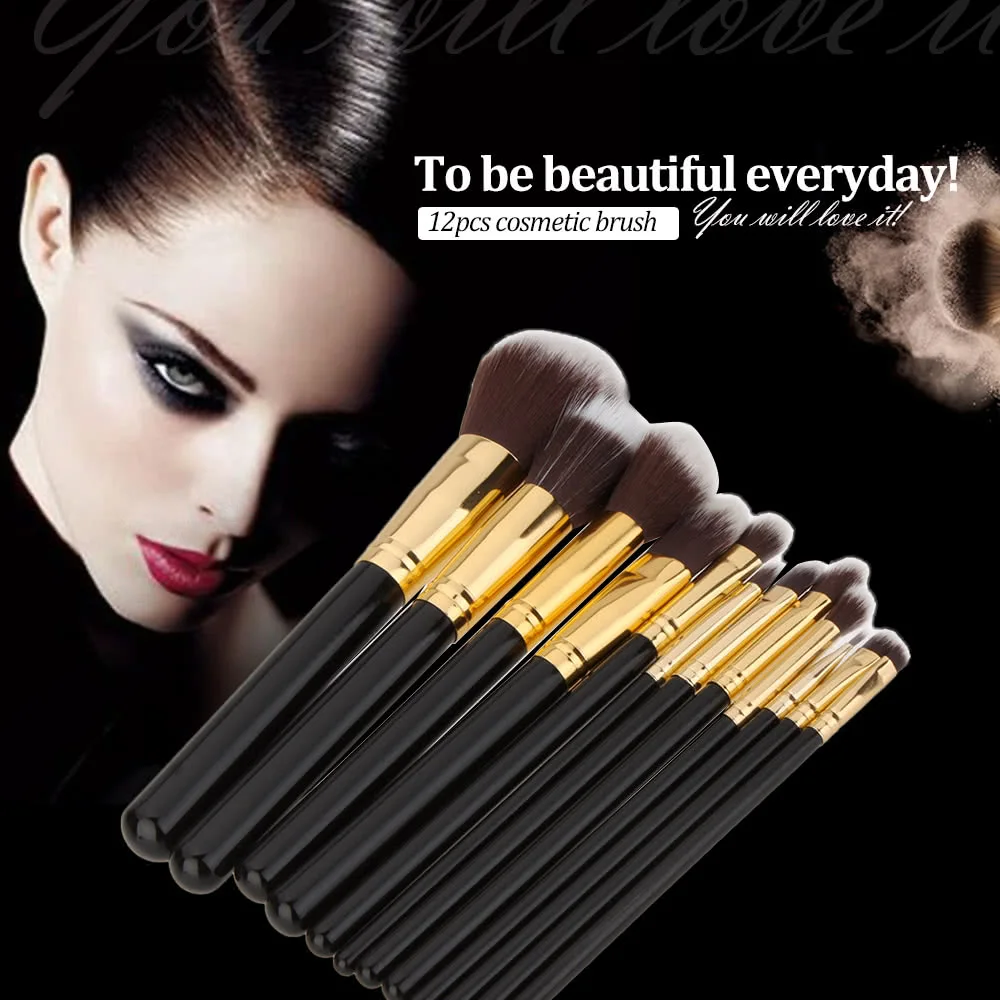 12Pcs Blending Makeup Brush Kit Professional Cosmetic Set Powder Eyeshadow Brushes Wood Handle Black
12Pcs Blending Makeup Brush Kit Professional Cosmetic Set Powder Eyeshadow Brushes Wood Handle Black