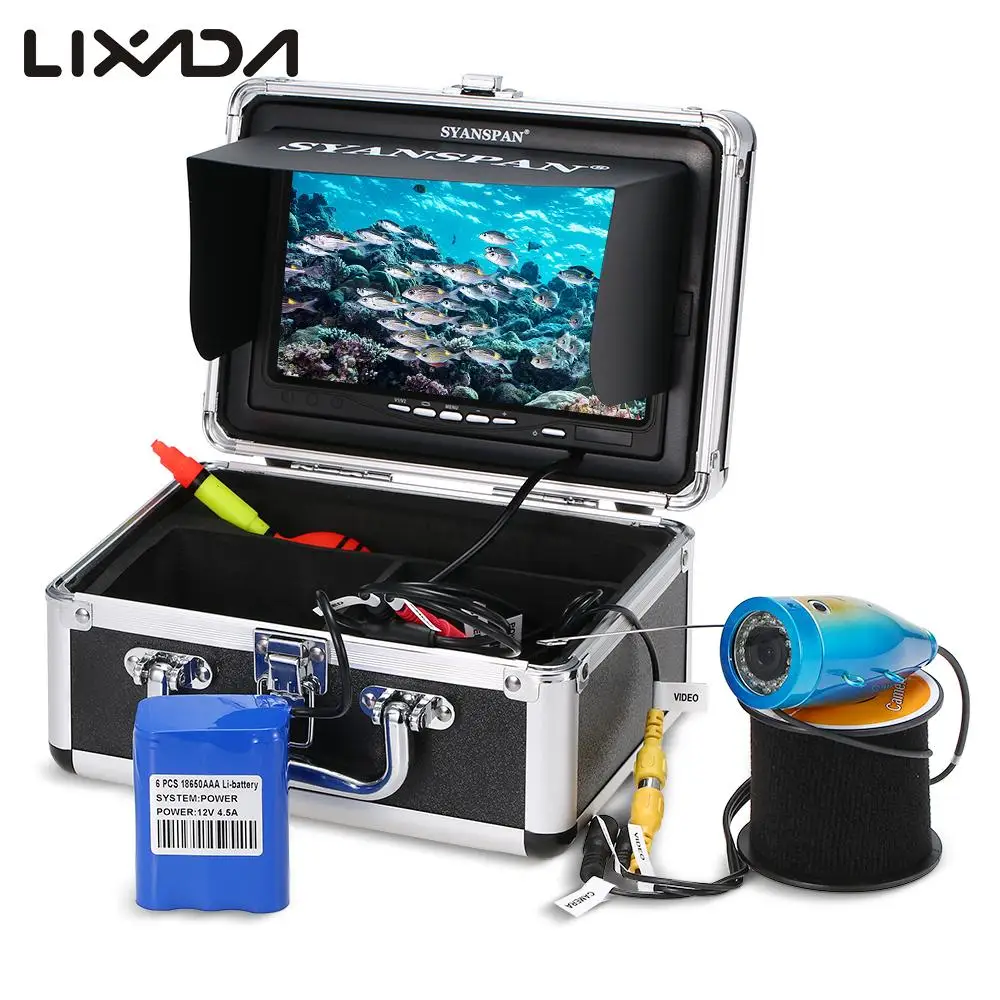 

Портативный 7 "дюймовый Рыболокаторы монитор 1000TVL 24 шт. инфракрасный ИК-светодиодов Водонепроницаемый подводная рыбалка Камера комплект