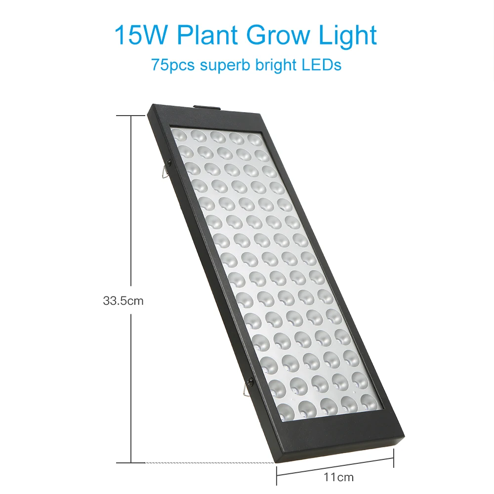 LED Plant Growth Light 810LM for Greenhouse Balcony Plant Factory Farm AC85-265V 15W 75Leds
LED Plant Growth Light 810LM for Greenhouse Balcony Plant Factory Farm AC85-265V 15W 75Leds