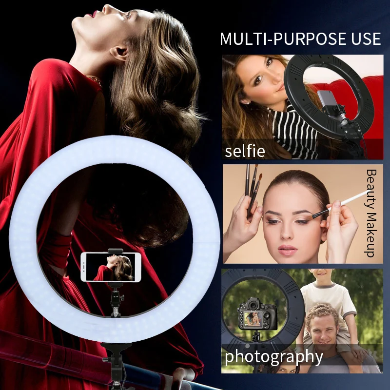 ZOMEI 18" Camera Photo Studio Video Led Selfie Ring Light Photographic Lighting Dimmable Lamp for Makeup YouTube Video Shooting
ZOMEI 18" Camera Photo Studio Video Led Selfie Ring Light Photographic Lighting Dimmable Lamp for Makeup YouTube Video Shooting