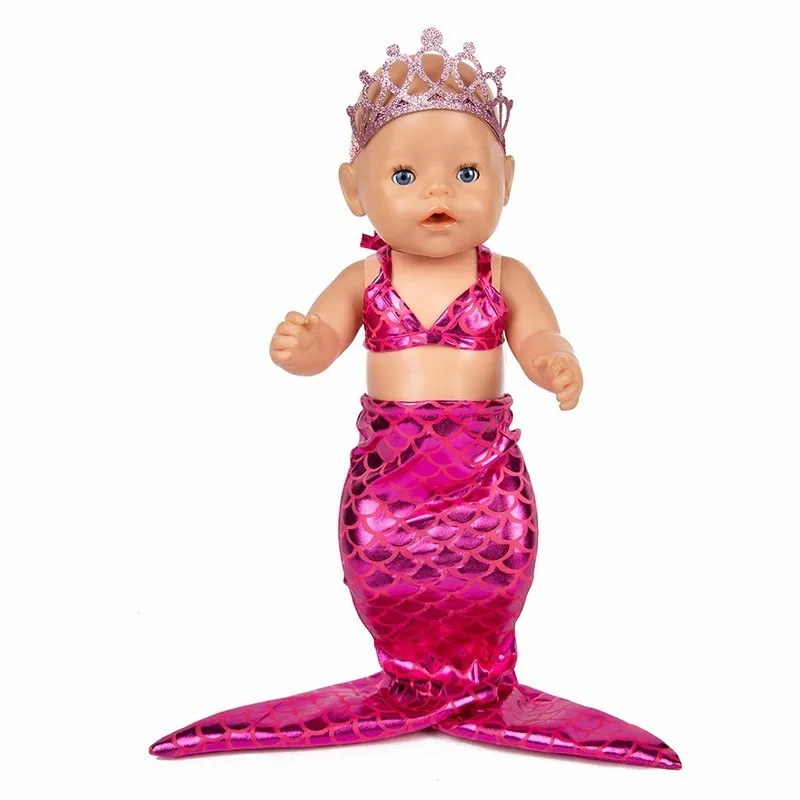 Baby New Born Doll Clothes Accessories Fit 18 inch 43cm Silver-green-blue rose-red orchid Mermaid Toy For Baby Birthday Gift
Baby New Born Doll Clothes Accessories Fit 18 inch 43cm Silver-green-blue rose-red orchid Mermaid Toy For Baby Birthday Gift