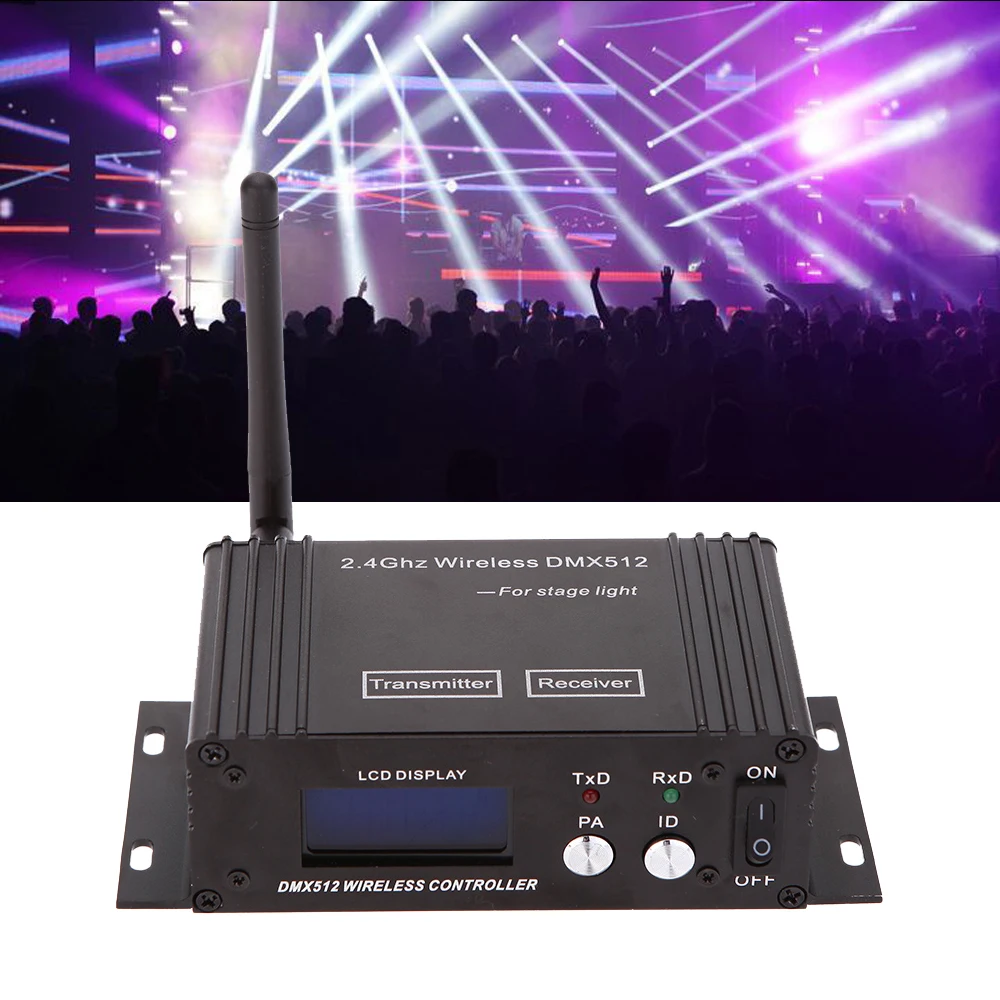 Беспроводной приемопередатчик 2,4G DMX 512 контроллер приемник с ЖК-дисплеем Регулируемый ретранслятор Контроллер освещения
Беспроводной приемопередатчик 2,4G DMX 512 контроллер приемник с ЖК-дисплеем Регулируемый ретранслятор Контроллер освещения