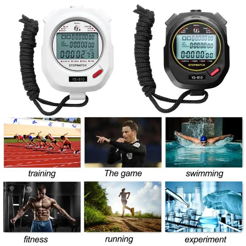 Digital Stopwatch Timer Multifuction Portable Outdoor Sports Running Training Timer Chronograph Stop Watch White Black
Digital Stopwatch Timer Multifuction Portable Outdoor Sports Running Training Timer Chronograph Stop Watch White Black