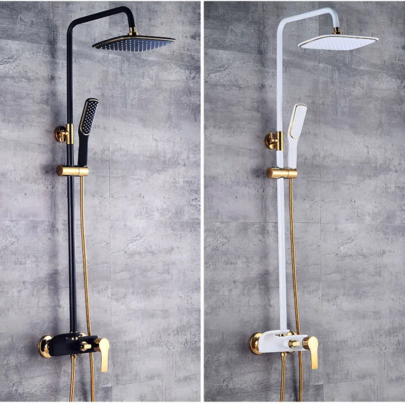 white gold shower faucet bronze white shower faucets for new home decoration bath showers toilet shower kit Wall Mounted Luxury
white gold shower faucet bronze white shower faucets for new home decoration bath showers toilet shower kit Wall Mounted Luxury