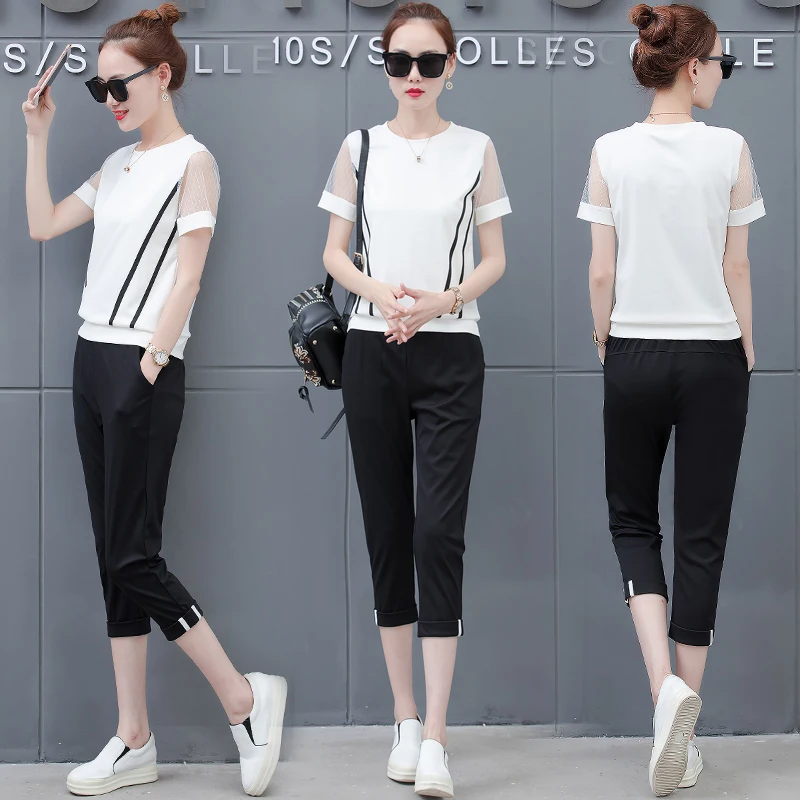 Set new Korean fashion loose sweatshirt & capris big yards leisure 2019 summer two-piece clothing set women outfit white black
Set new Korean fashion loose sweatshirt & capris big yards leisure 2019 summer two-piece clothing set women outfit white black