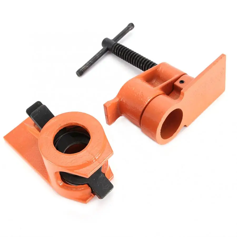 pipe clamp Heavy Duty 1 inch Pipe Clamp Jaws Vise Fixture Set Woodworking Tool Kit hose clamp