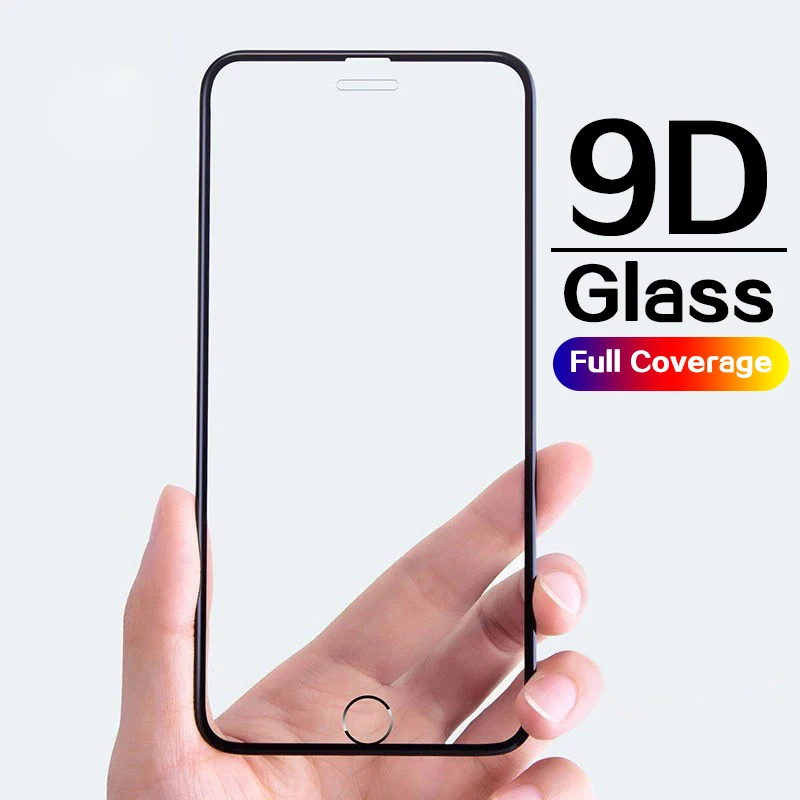 9D Cureved полное защитное стекло на iPhone 6s 6 7 8 Plus X XS закаленное для экрана Flim