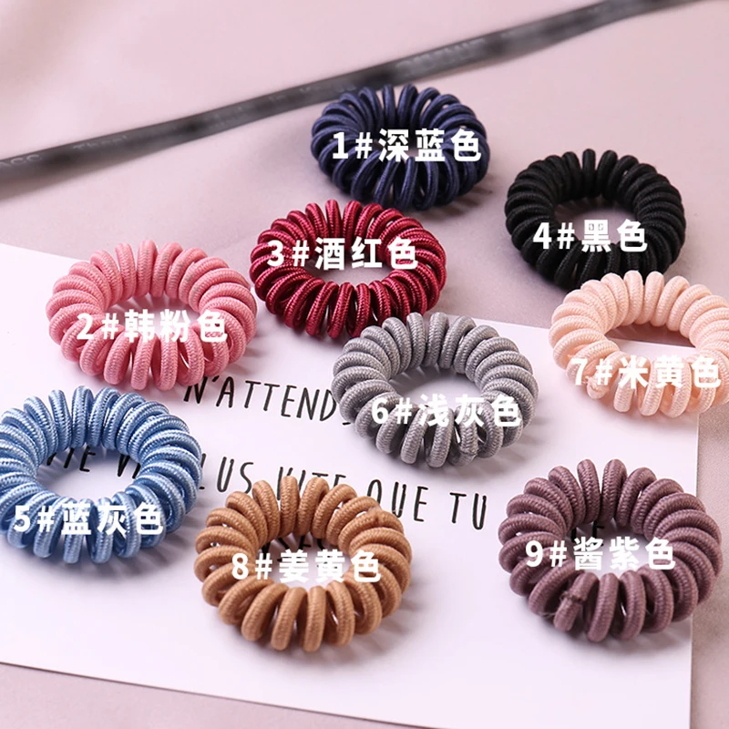 High Elasticity Girls Hair Ties Hair Rings Telephone Coil Spiral 1PC Hair Rope For Women Popular Hairbands Hair Accessories
High Elasticity Girls Hair Ties Hair Rings Telephone Coil Spiral 1PC Hair Rope For Women Popular Hairbands Hair Accessories