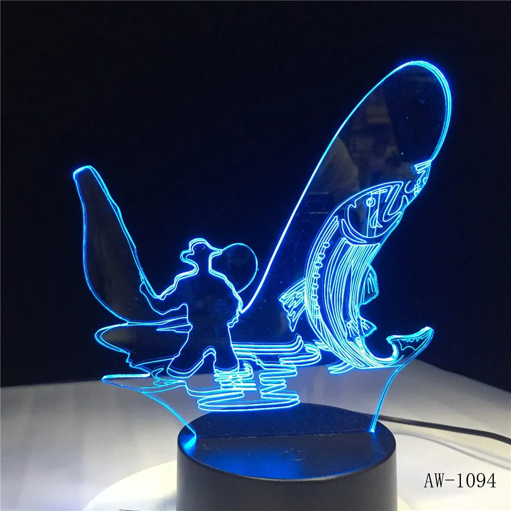 3D LED Night Light Go Fishing Fish with 7 Colors Light for Home Decoration Lamp Amazing Visualization Optical Illusion AW-1094
3D LED Night Light Go Fishing Fish with 7 Colors Light for Home Decoration Lamp Amazing Visualization Optical Illusion AW-1094