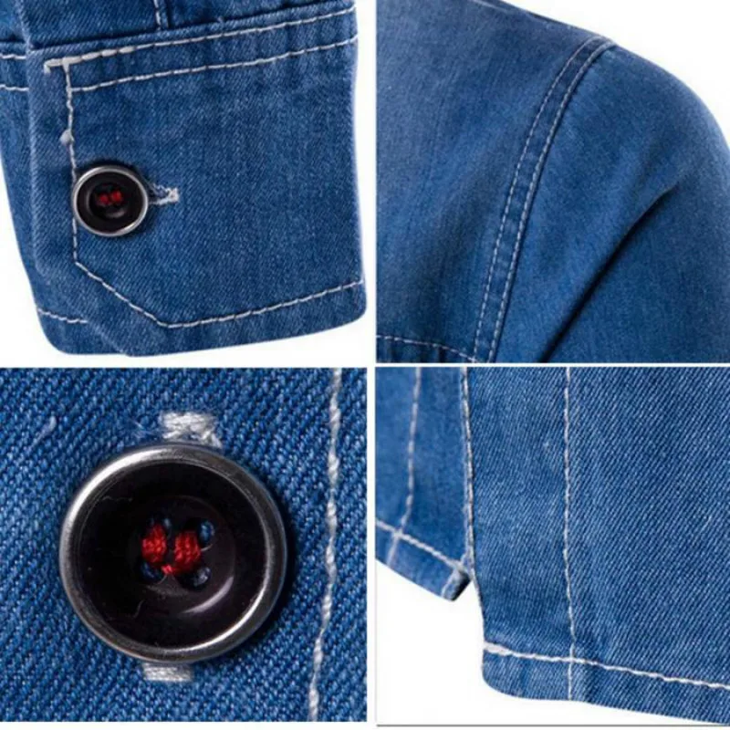 Men Jean Shirt Cotton Slim Fit Casual Denim Long Sleeve Solid Shirts Washed Camisa Masculina Chemise Homme 6XL
Men Jean Shirt Cotton Slim Fit Casual Denim Long Sleeve Solid Shirts Washed Camisa Masculina Chemise Homme 6XL