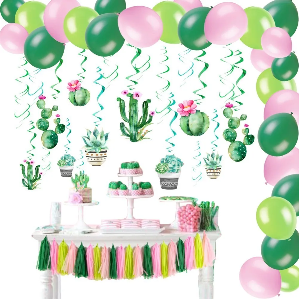 Summer Hawaiian Party Decoration With Latex Balloons Tassel Garlands Hanging Cactus Swirls For Summer Birthday Luau Beach Party
Summer Hawaiian Party Decoration With Latex Balloons Tassel Garlands Hanging Cactus Swirls For Summer Birthday Luau Beach Party