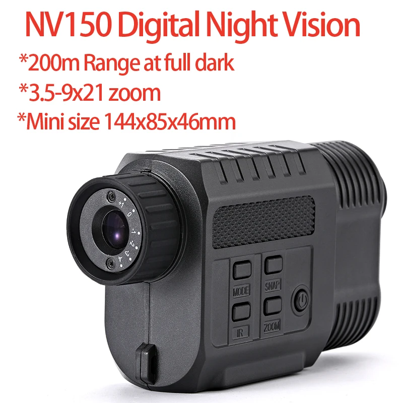200M Range IR Infrared Night Vision Monoculars 640X480 resolution LCD Display Mini Size Night Hunting Scope Cameras
200M Range IR Infrared Night Vision Monoculars 640X480 resolution LCD Display Mini Size Night Hunting Scope Cameras