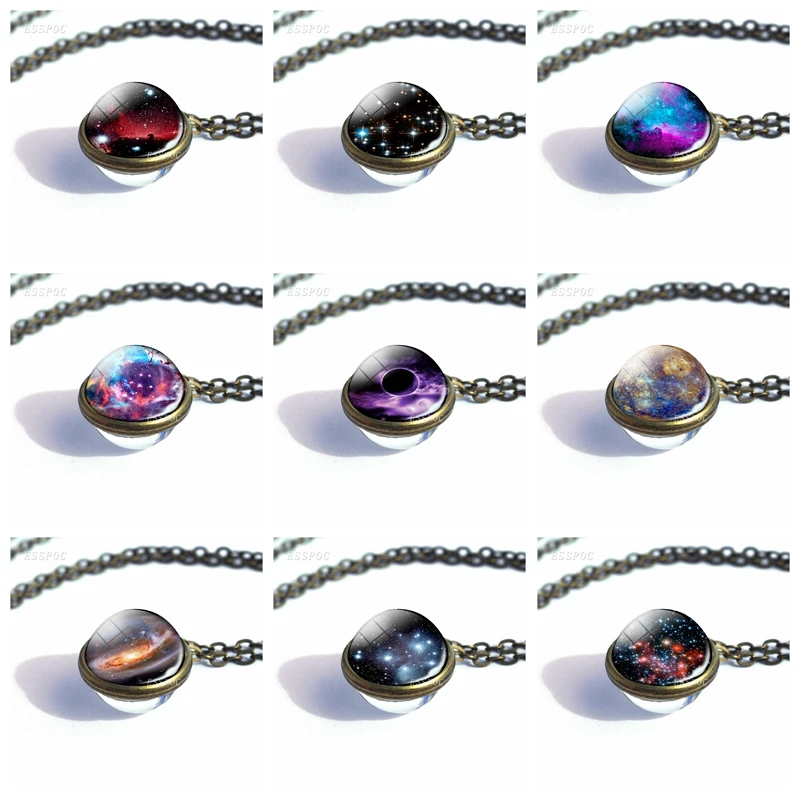 New Nebula Galaxy Double Sided Pendant Necklace Universe Planet Jewelry Glass Art Picture Handmade Statement Necklace Gifts
New Nebula Galaxy Double Sided Pendant Necklace Universe Planet Jewelry Glass Art Picture Handmade Statement Necklace Gifts