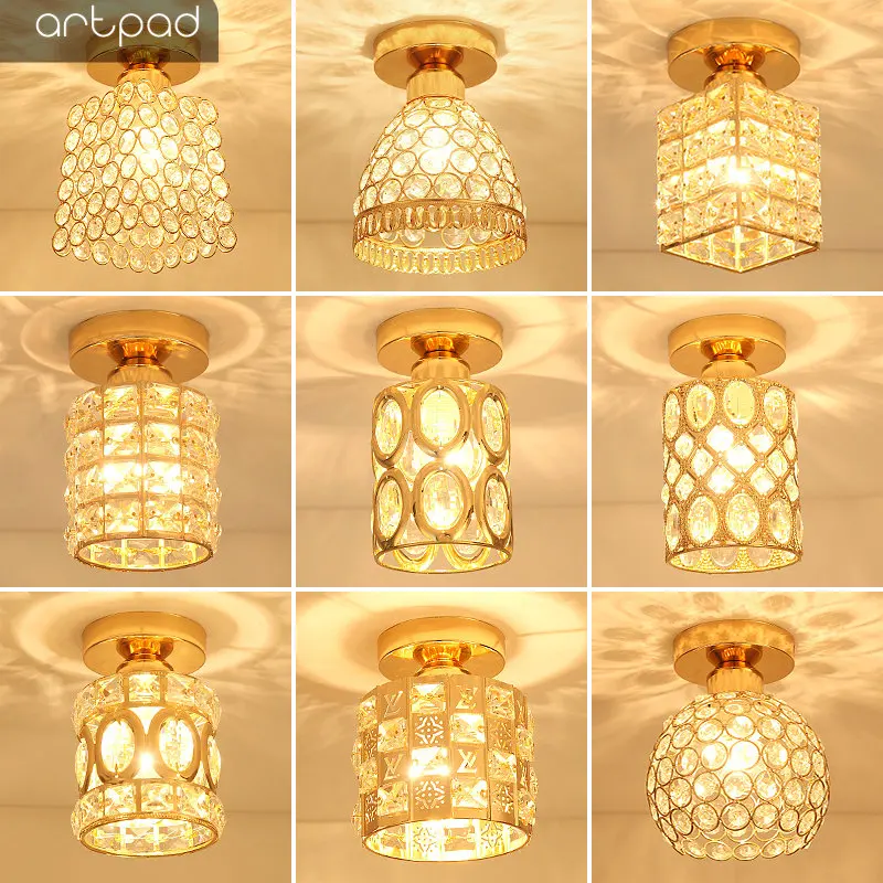 Artpad Modern LED Crystal Ceiling Light for Entrance Corridor Balcony Aisle Decor Surface Mount Square Round Gold Ceiling Lamp
Artpad Modern LED Crystal Ceiling Light for Entrance Corridor Balcony Aisle Decor Surface Mount Square Round Gold Ceiling Lamp