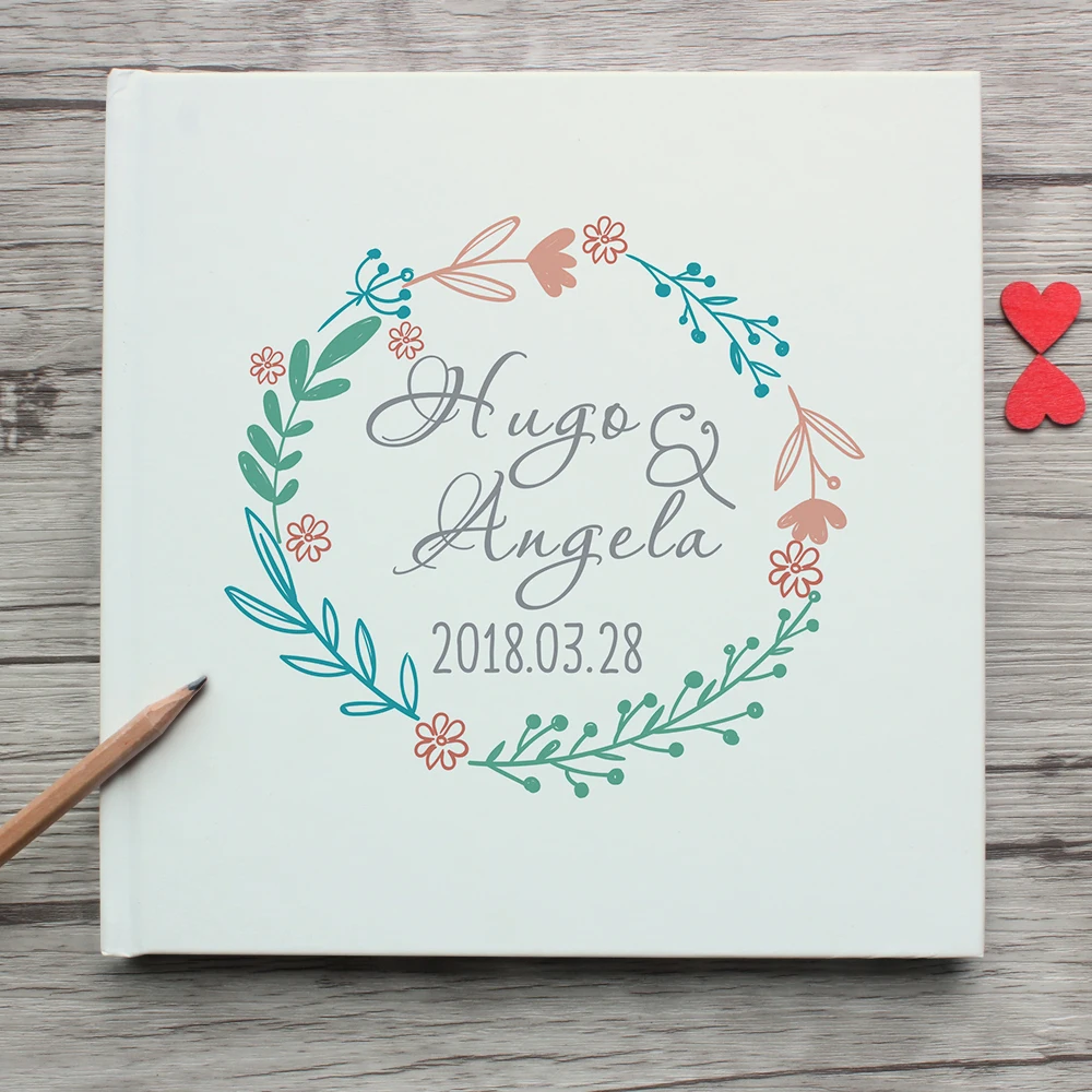 Personalized White Wedding Guest Book Padded Hardcover Wreath Bride And Groom's Name And Wedding Date,Custom Wedding Guest Book
Personalized White Wedding Guest Book Padded Hardcover Wreath Bride And Groom's Name And Wedding Date,Custom Wedding Guest Book