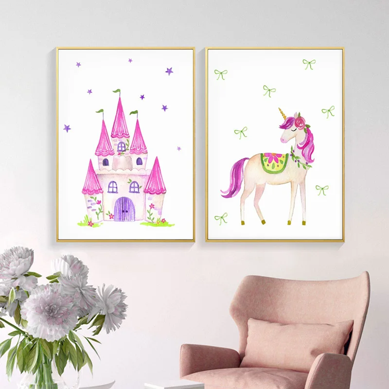 Princess Wall Art Canvas Poster Baby Nursery Unicorn Watercolor Canvas Painting Nordic Kids Decoration Pictures Girls Room Decor
Princess Wall Art Canvas Poster Baby Nursery Unicorn Watercolor Canvas Painting Nordic Kids Decoration Pictures Girls Room Decor