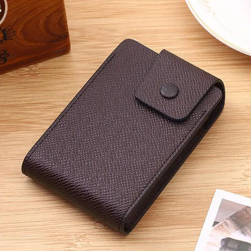 Unisex Business Name Cards Case Pocket Organizer Id Credit Card Wallet Holder 2019 New Coffee Pu Leather Bags Hot | Багаж и сумки