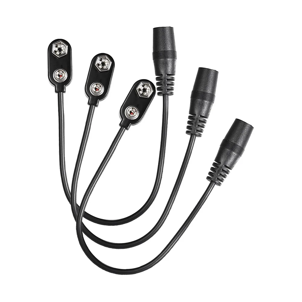 9V Battery Clip Converter Snap Connector 2.1mm * 5.5mm Female Plug for Guitar Effect One Spot Power Supply
9V Battery Clip Converter Snap Connector 2.1mm * 5.5mm Female Plug for Guitar Effect One Spot Power Supply
