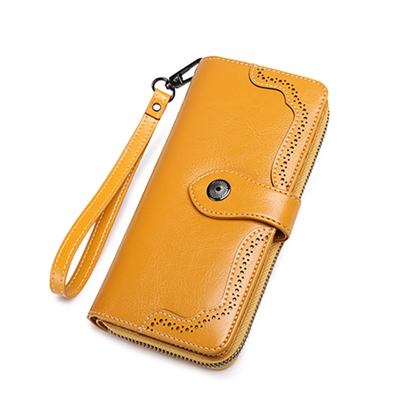 Sendefn Hollow Out Wallet Women Leather Coin Purse Female Long Design Women'S Zipper With Strap 5197-6 | Багаж и сумки