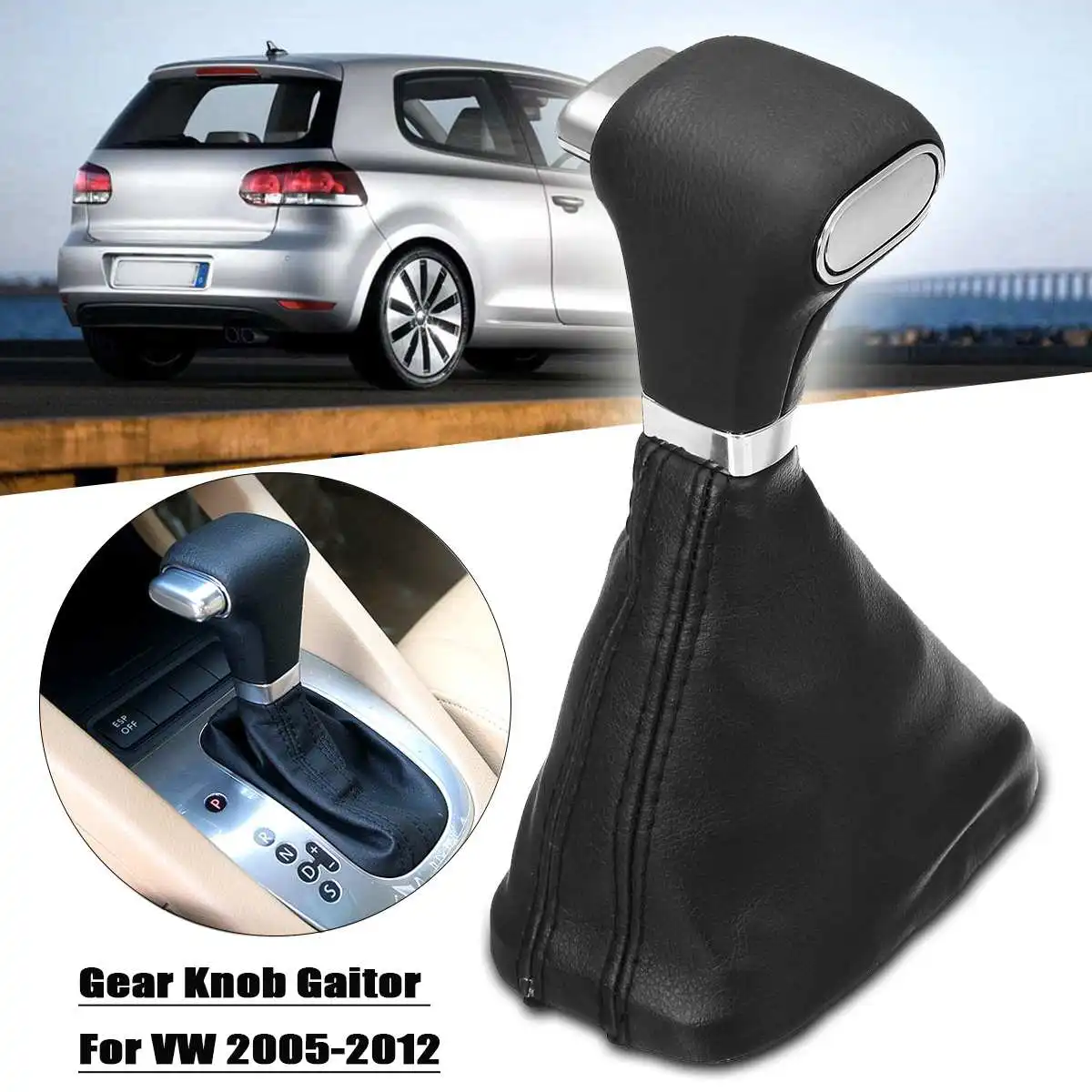 Ручка переключения передач для VW Tiguan 2005 2012 черная ручка из искусственной