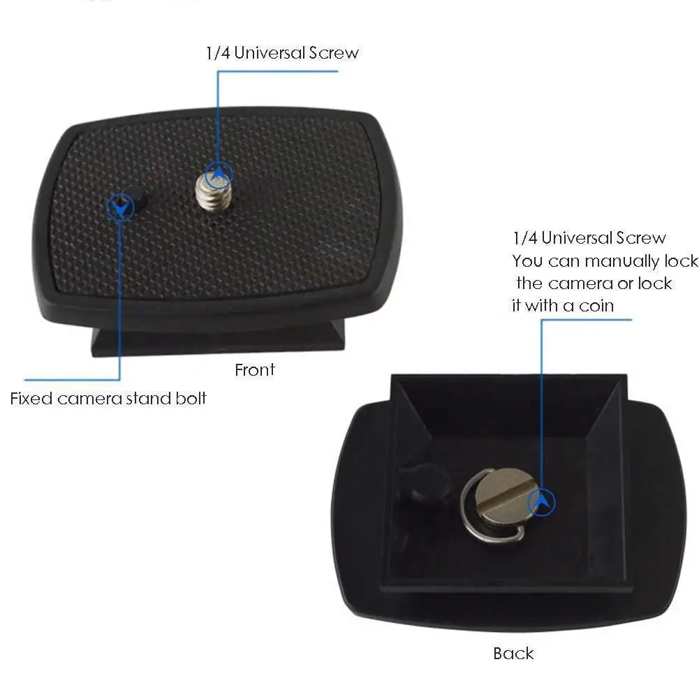 Quick Release Plate Screw Adapter Mount Head for DSLR SLR Digital Camera Universal 1/4 inch Camera Mounting Screw
Quick Release Plate Screw Adapter Mount Head for DSLR SLR Digital Camera Universal 1/4 inch Camera Mounting Screw