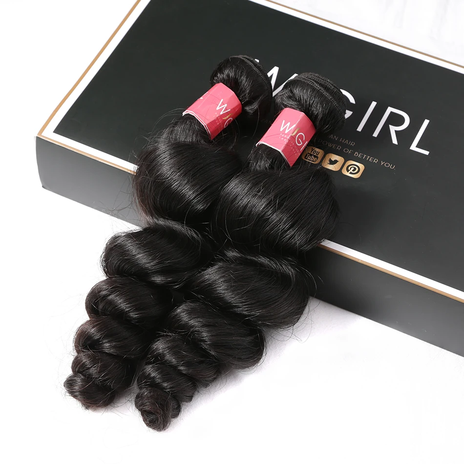 Wigirl 8-28 30 дюймов свободные волнистые перуанские прямые волосы натуральный цвет