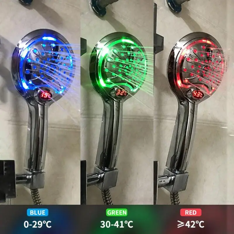 Digital LCD Display Temperature Control Shower Head 3 Colors LED Water Power Shower Head Powered Spray for Baby Pregnant Women
Digital LCD Display Temperature Control Shower Head 3 Colors LED Water Power Shower Head Powered Spray for Baby Pregnant Women