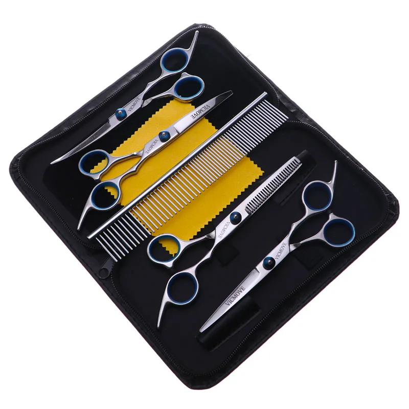 6" Professional Hair Scissors 4Pcs/Set Salon Barber Hairdressing Shears Haircut Tool Kit+Comb For Pet Grooming Silver Style
6" Professional Hair Scissors 4Pcs/Set Salon Barber Hairdressing Shears Haircut Tool Kit+Comb For Pet Grooming Silver Style