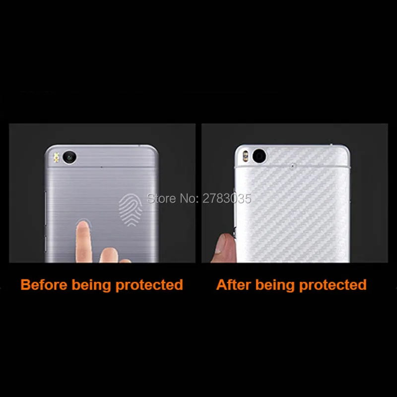For Motorola Moto G7 Power 6.2" 3D Anti-fingerprint Carbon Fiber Back Film Rear Sticker Screen Protector (Not Tempered Glass) |