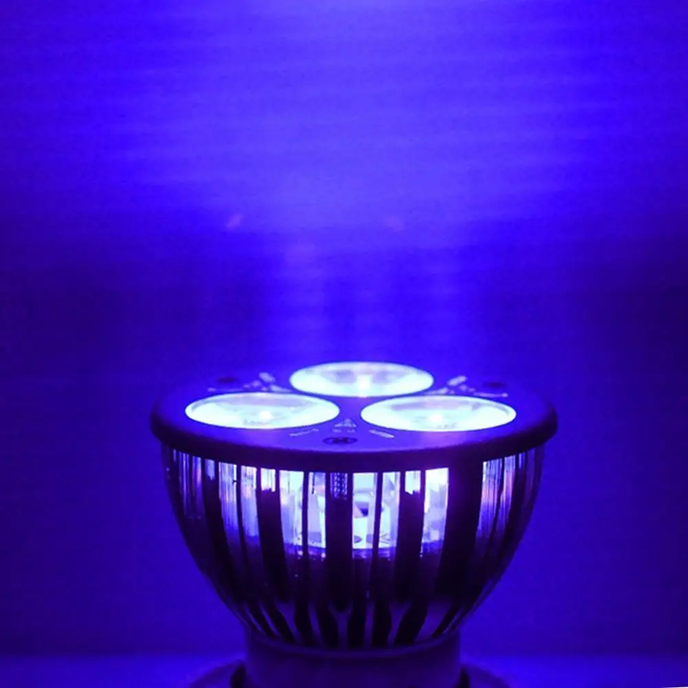 3 Вт E27 УФ ультрафиолетовая фиолетовая светодиодная точечная лампа 85-265 в/12 в