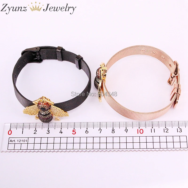 5PCS ZYZ328-2471 Bumble Bee Bead watch belt, Bee Inspired Jewelry bangle , CZ Micro Pave insect Charm Bead Bracelet
5PCS ZYZ328-2471 Bumble Bee Bead watch belt, Bee Inspired Jewelry bangle , CZ Micro Pave insect Charm Bead Bracelet