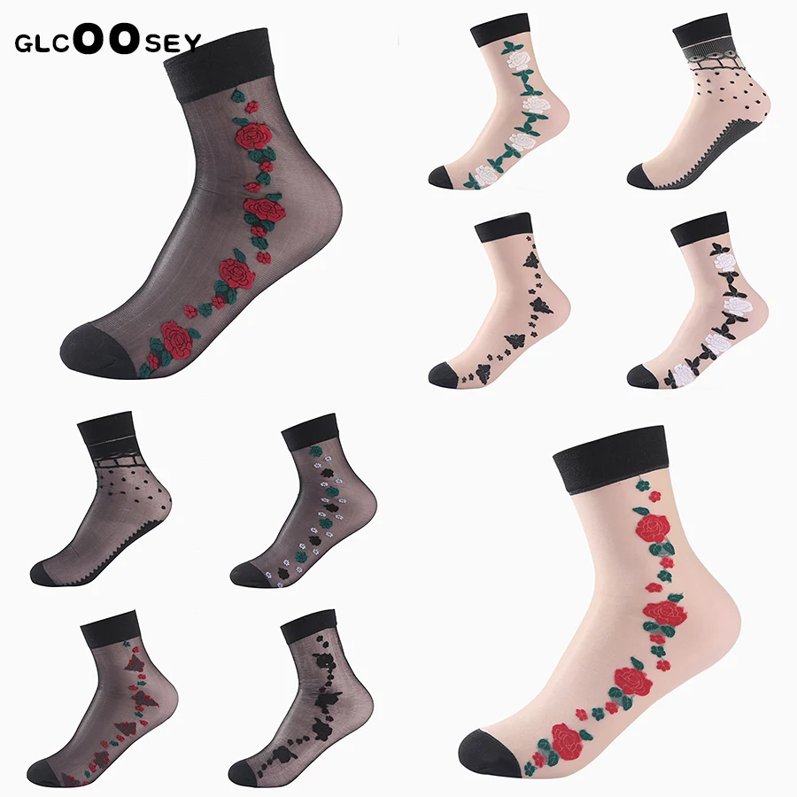 NEW Crystal glass silk Lace women's stocking 1Pair transparent rose female short stockings sexy Stockings Breathable Stockings
NEW Crystal glass silk Lace women's stocking 1Pair transparent rose female short stockings sexy Stockings Breathable Stockings
