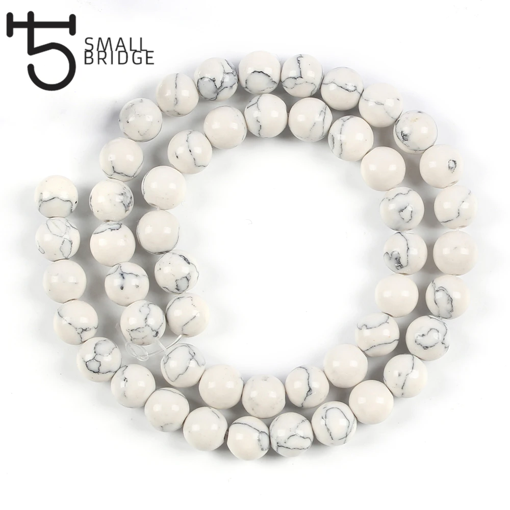 4 6 8 10 MM Natural White Howlite Stone Beads For Jewelry Making Fit Bracelet Diy Charm Loose Round Turquoises Beads S201
4 6 8 10 MM Natural White Howlite Stone Beads For Jewelry Making Fit Bracelet Diy Charm Loose Round Turquoises Beads S201