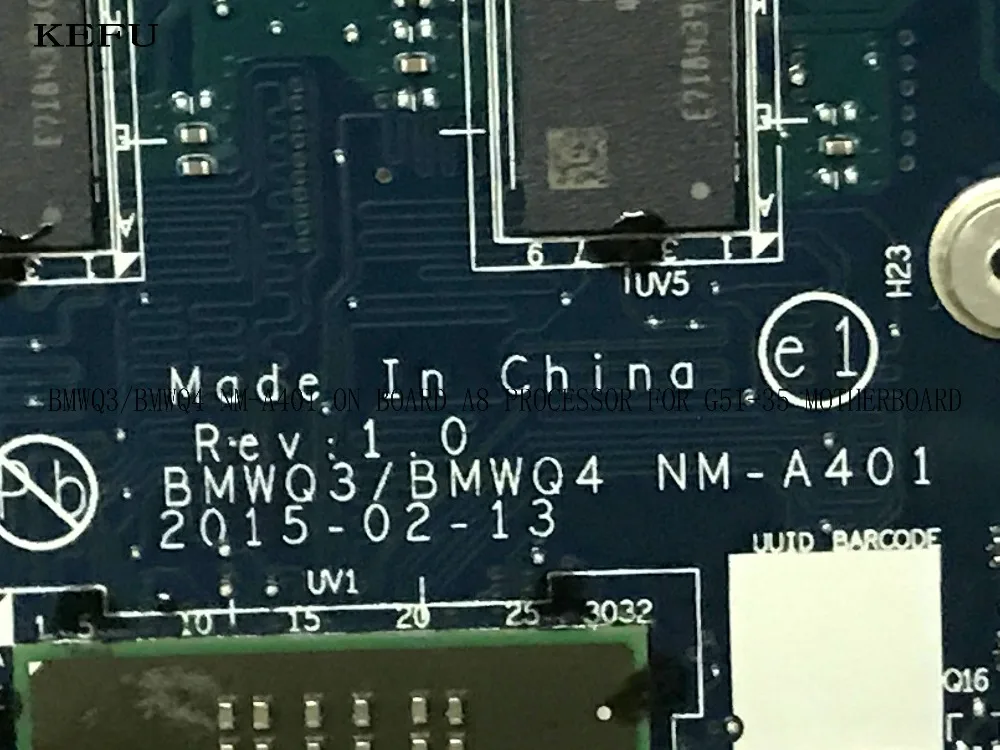KEFU AVAILABLE 100% NEW BWMQ3/BMWQ4 NM-A401 MAIN BOARD MOTHERBOARD FOR LENOVO G51-35 NOTEBOOK ONBOARD CPU A8 +VIDEO CARD
KEFU AVAILABLE 100% NEW BWMQ3/BMWQ4 NM-A401 MAIN BOARD MOTHERBOARD FOR LENOVO G51-35 NOTEBOOK ONBOARD CPU A8 +VIDEO CARD